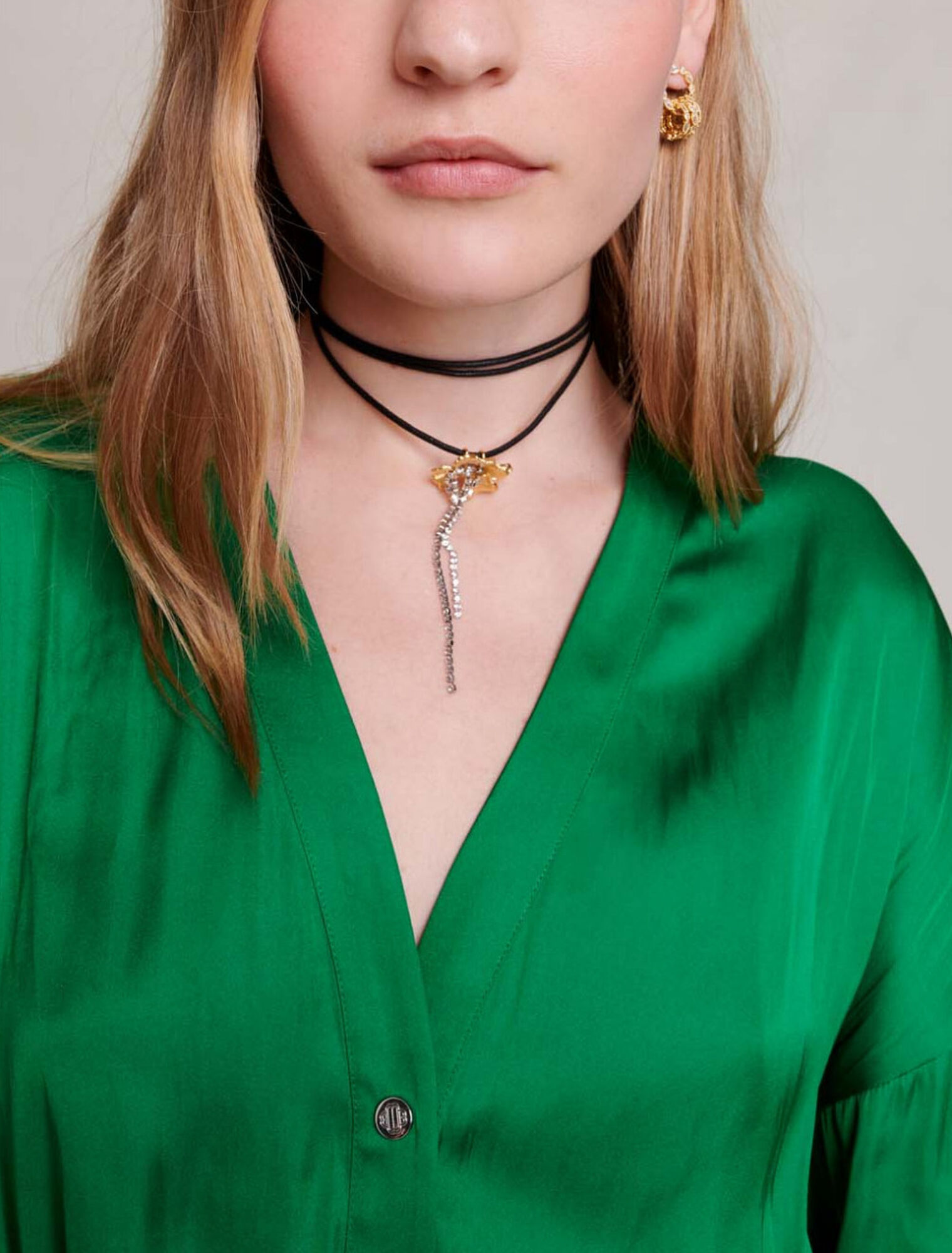 Robe courte satinée