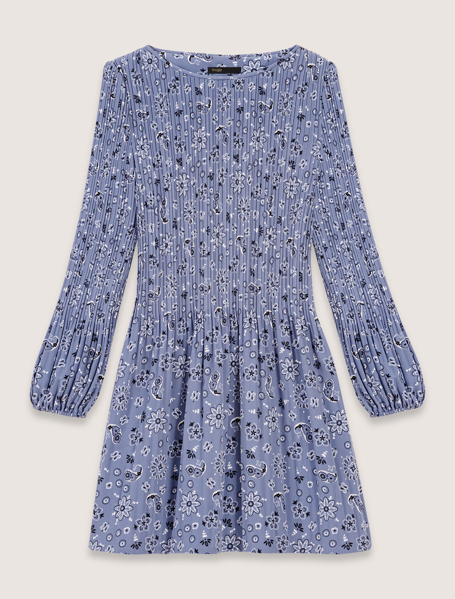Robe plissée imprimée