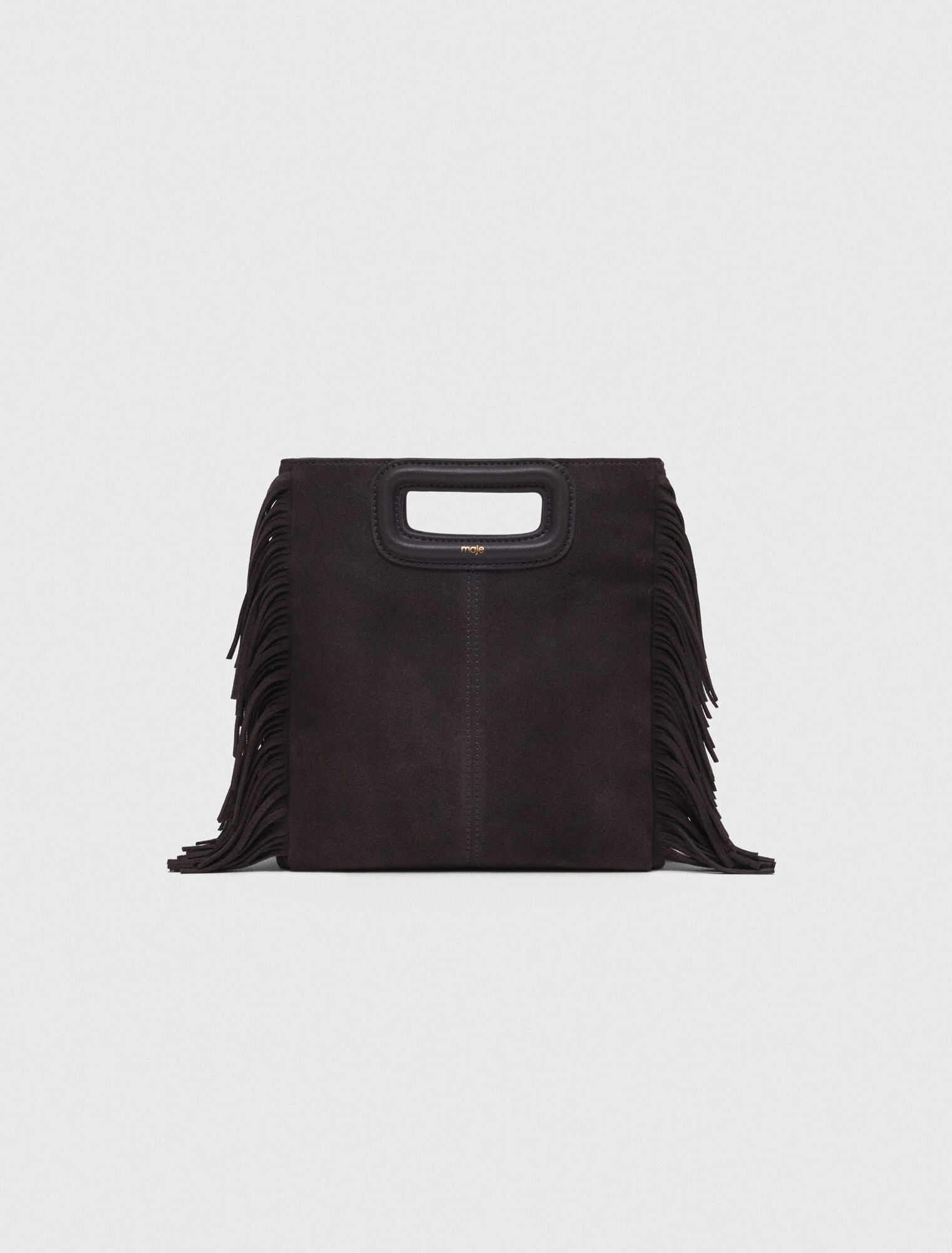 Sac M à franges en suède