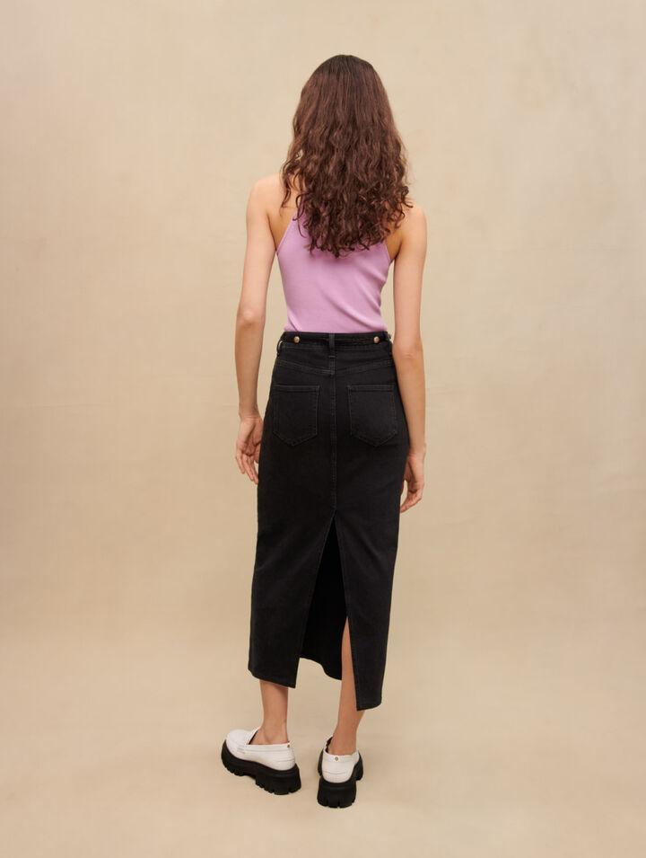 Jupe longue en jean