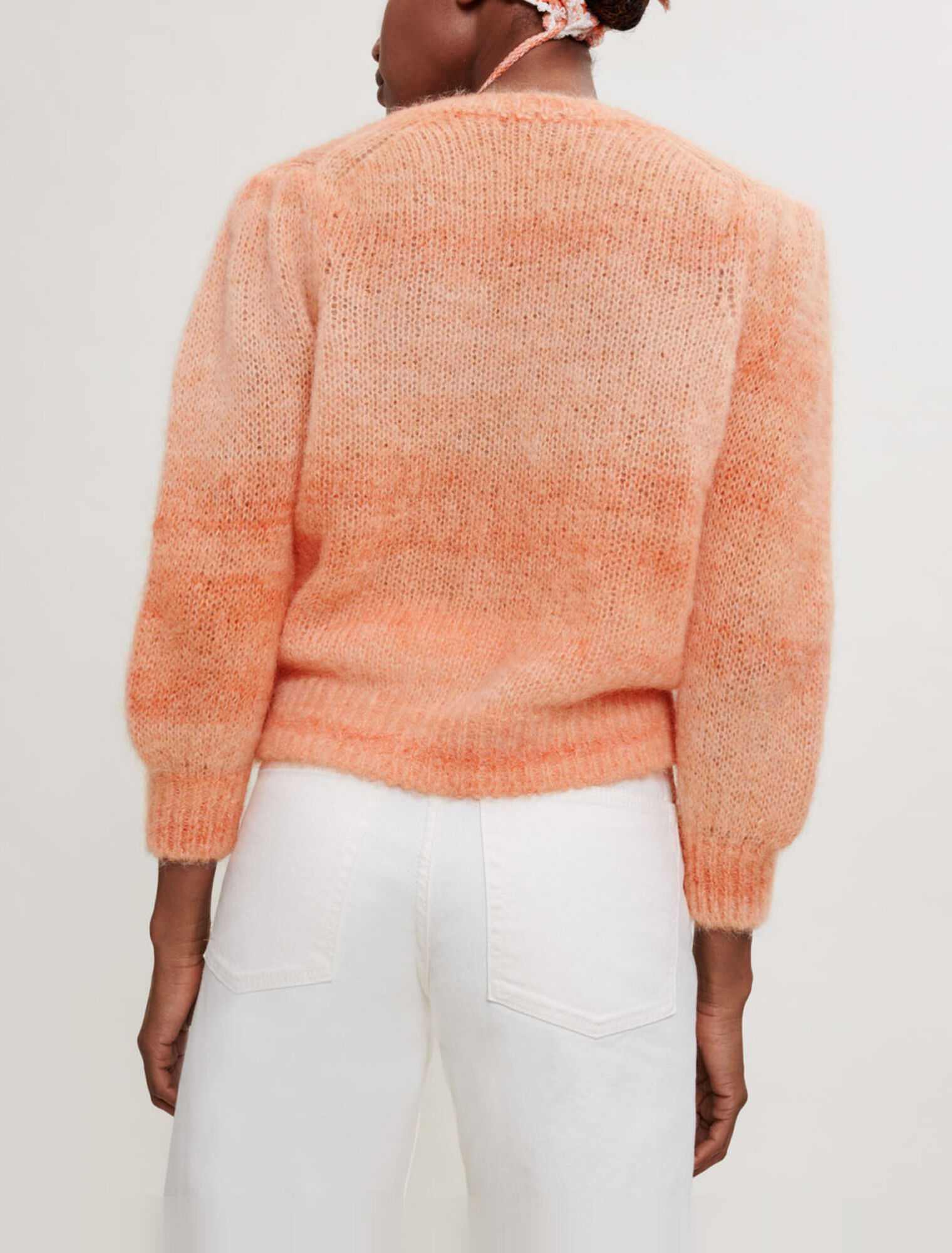 Cardigan en mohair imprimé