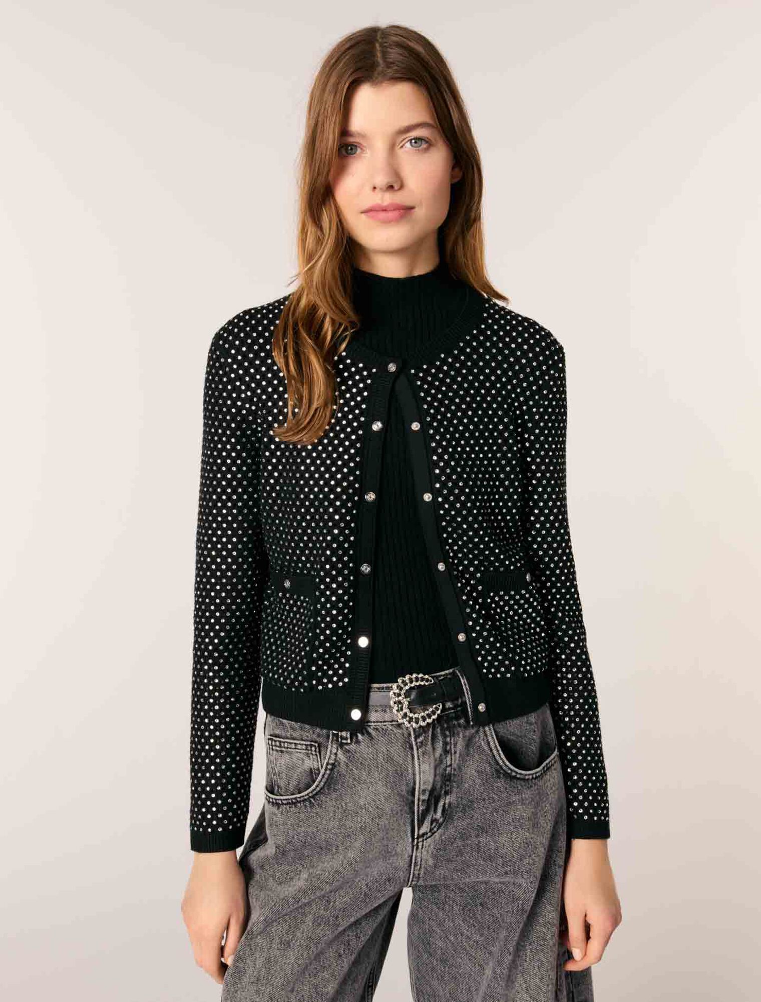 Cardigan à strass
