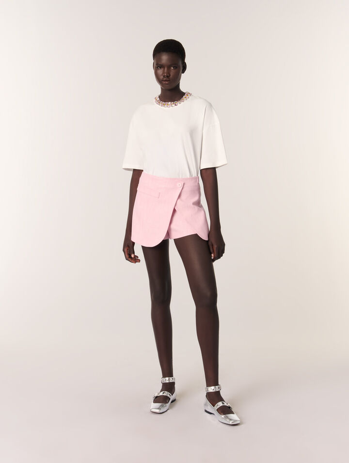 Tee-shirt à col bijou