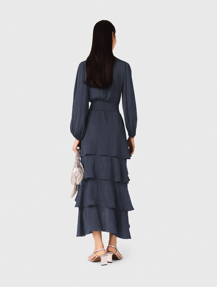 Robe longue à volants