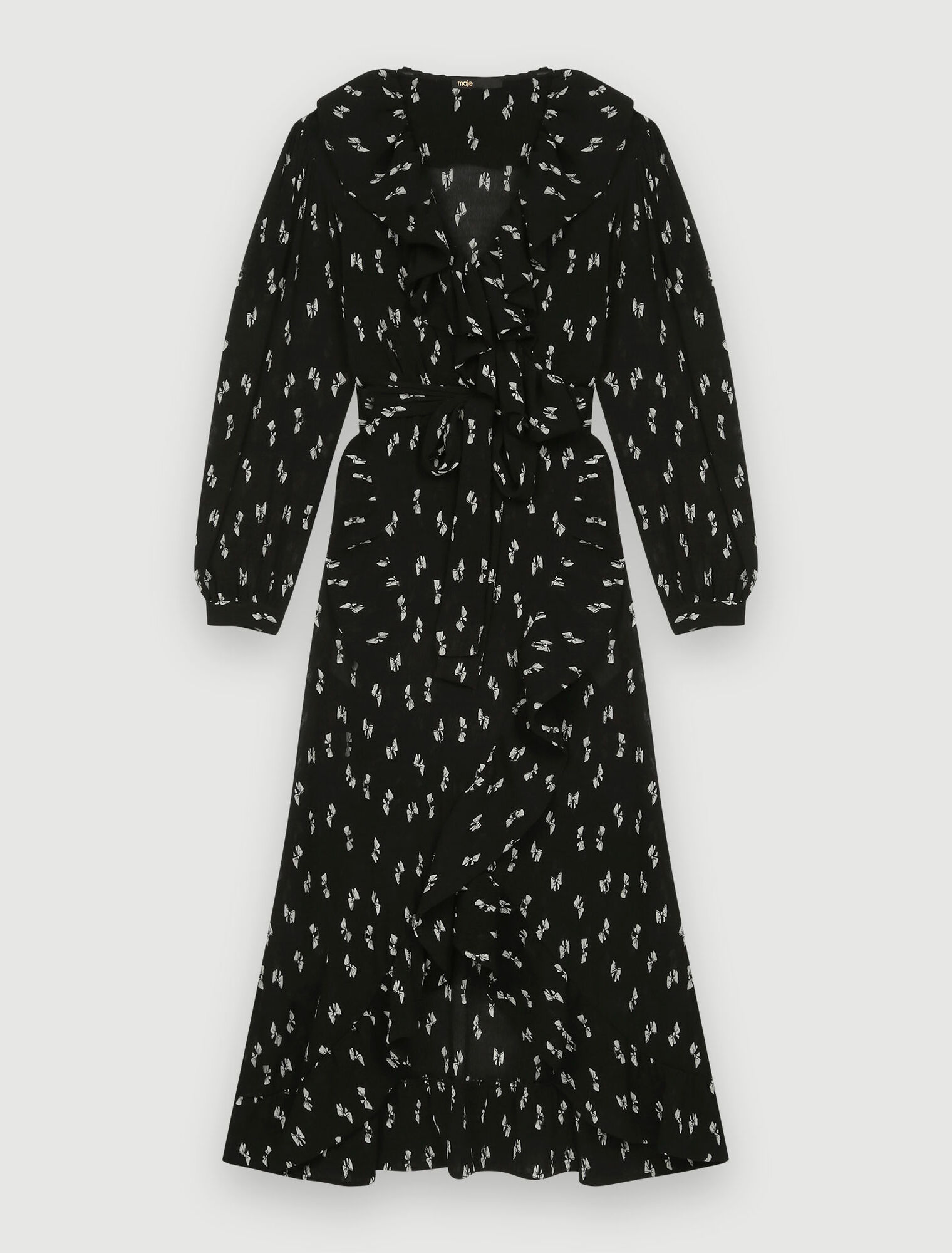 Robe longue à volants