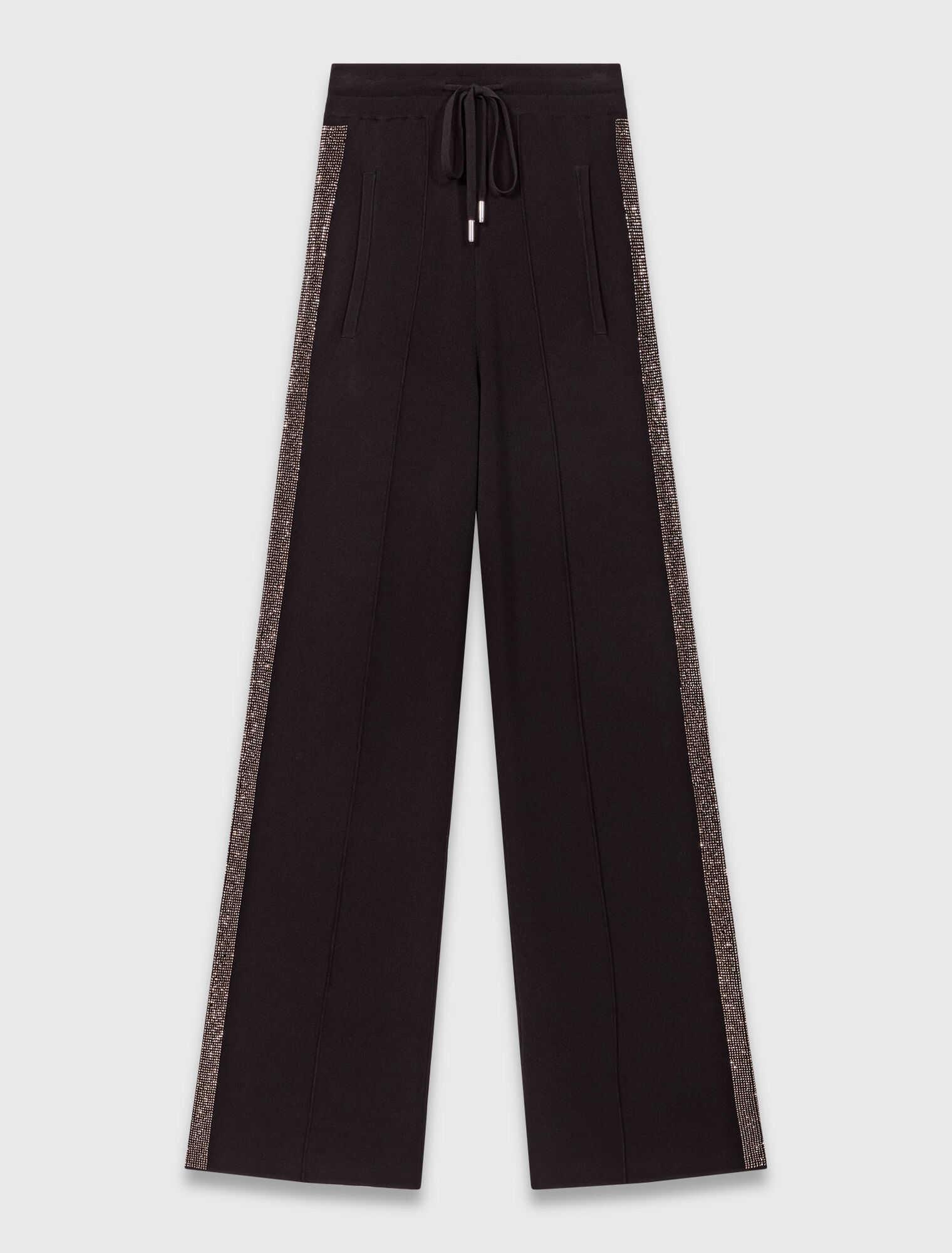 Pantalon avec bande strassée