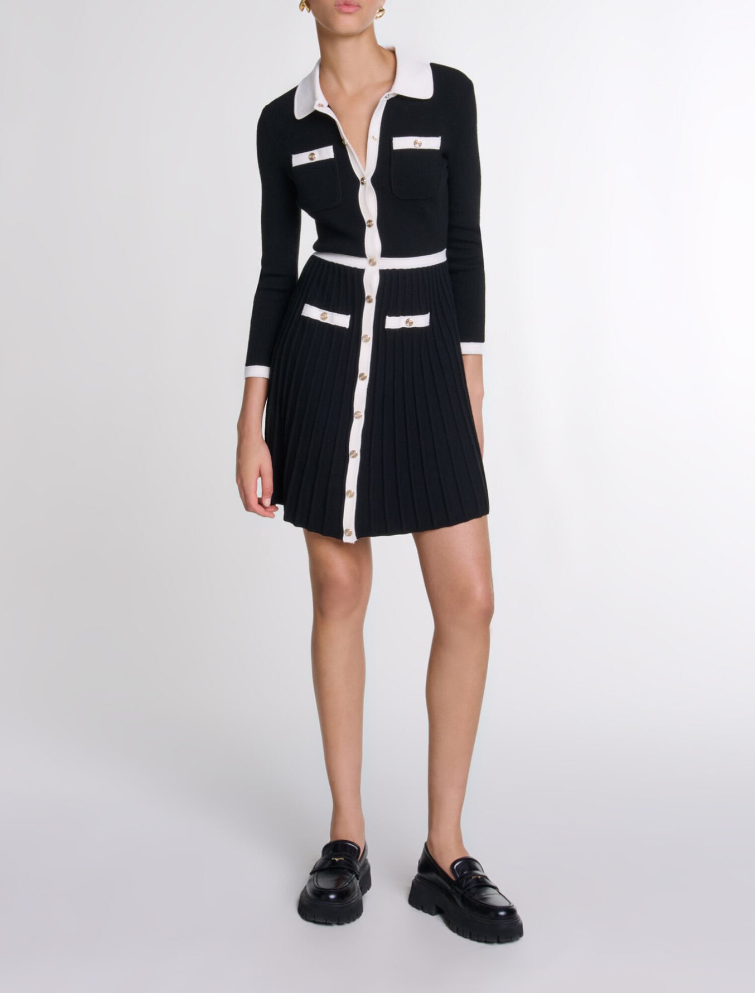 Robe courte en maille