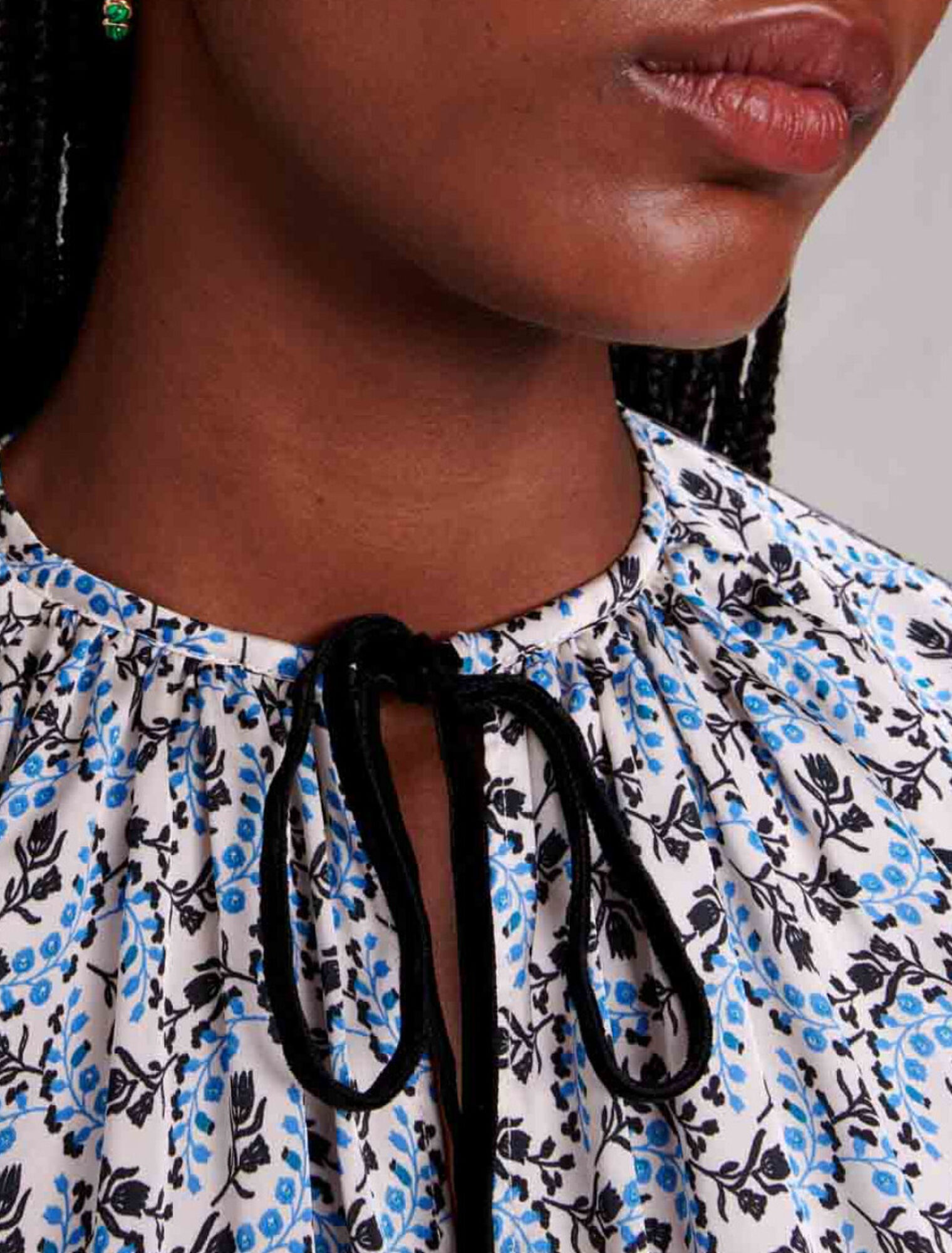 Blouse large satinée