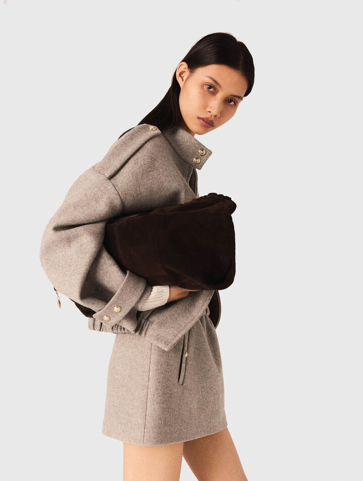 Blouson en laine mélangée