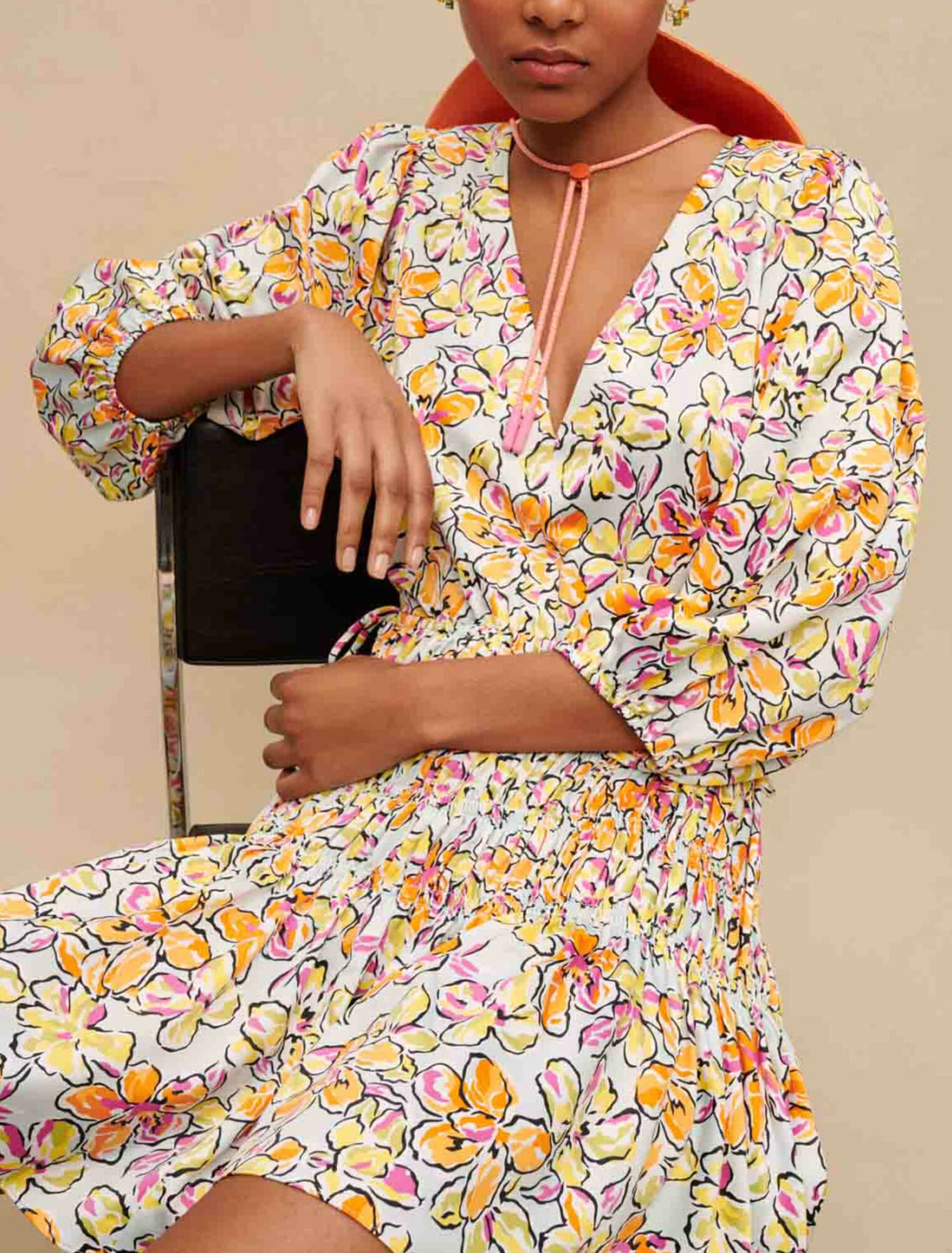 Robe courte à imprimé fleuri