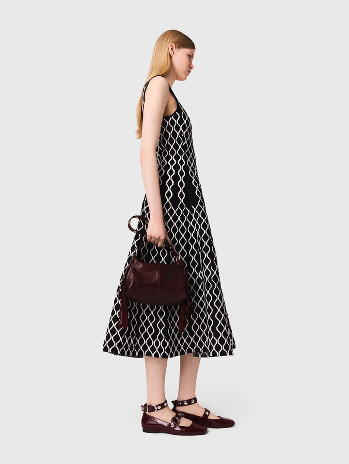 Robe midi en maille jacquard