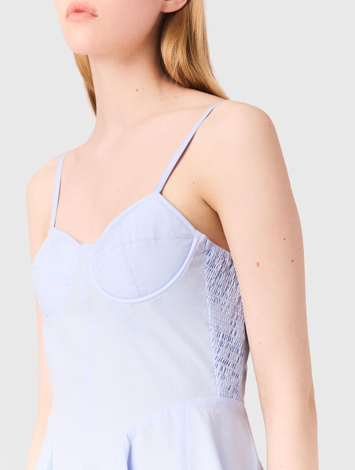 Robe babydoll court en coton