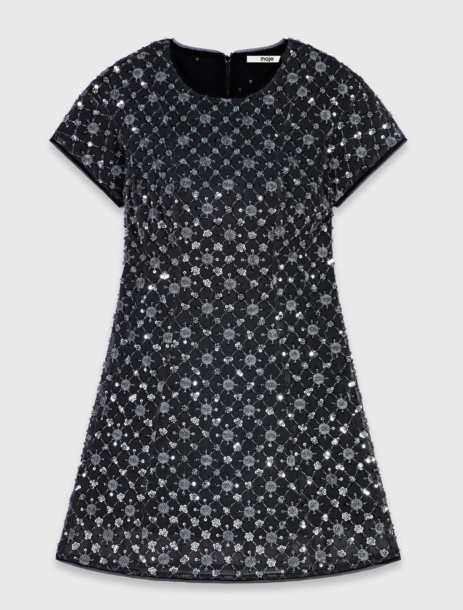 Robe courte strass&eacute;e