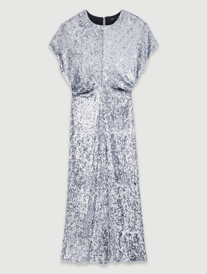 Robe longue en sequins
