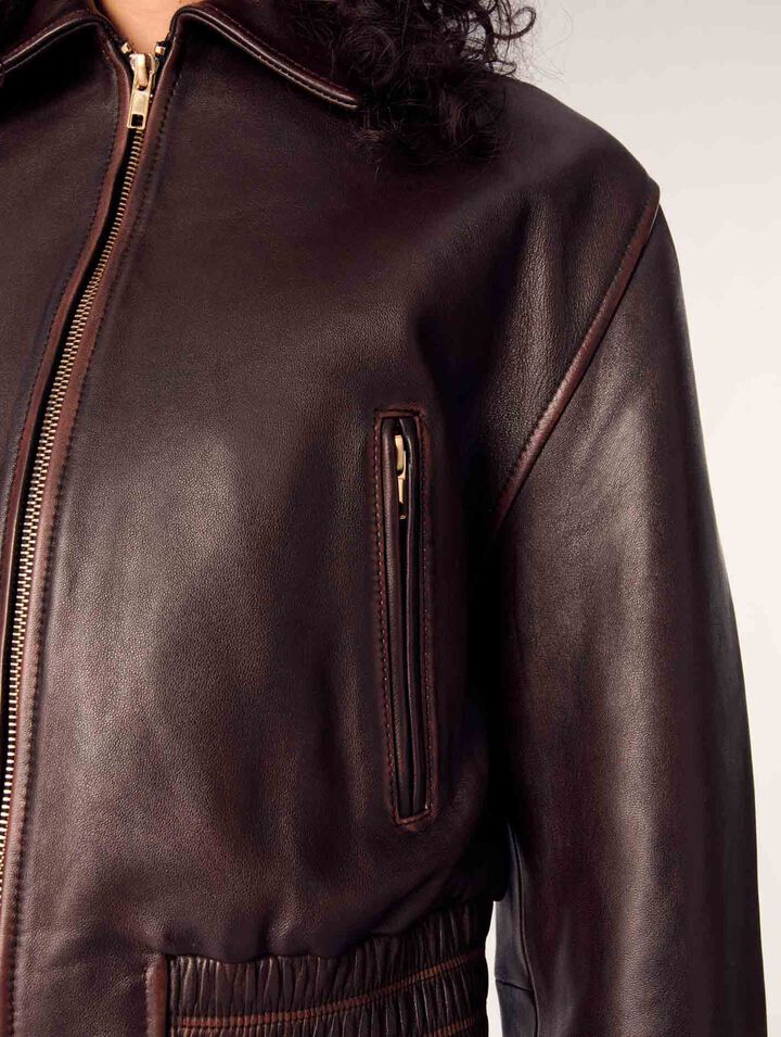 Blouson en cuir vintage
