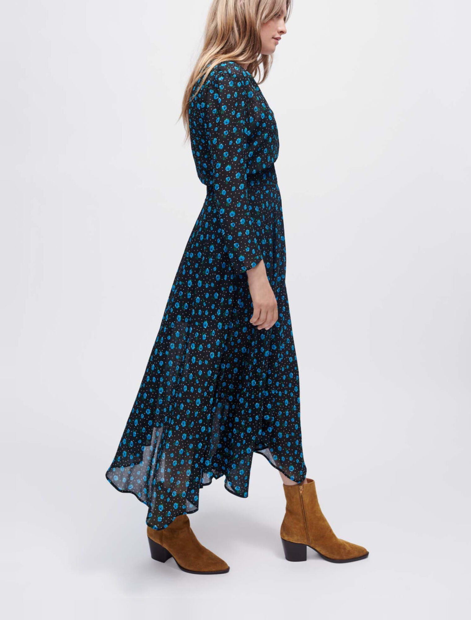 Robe en mousseline imprimée Léopard
