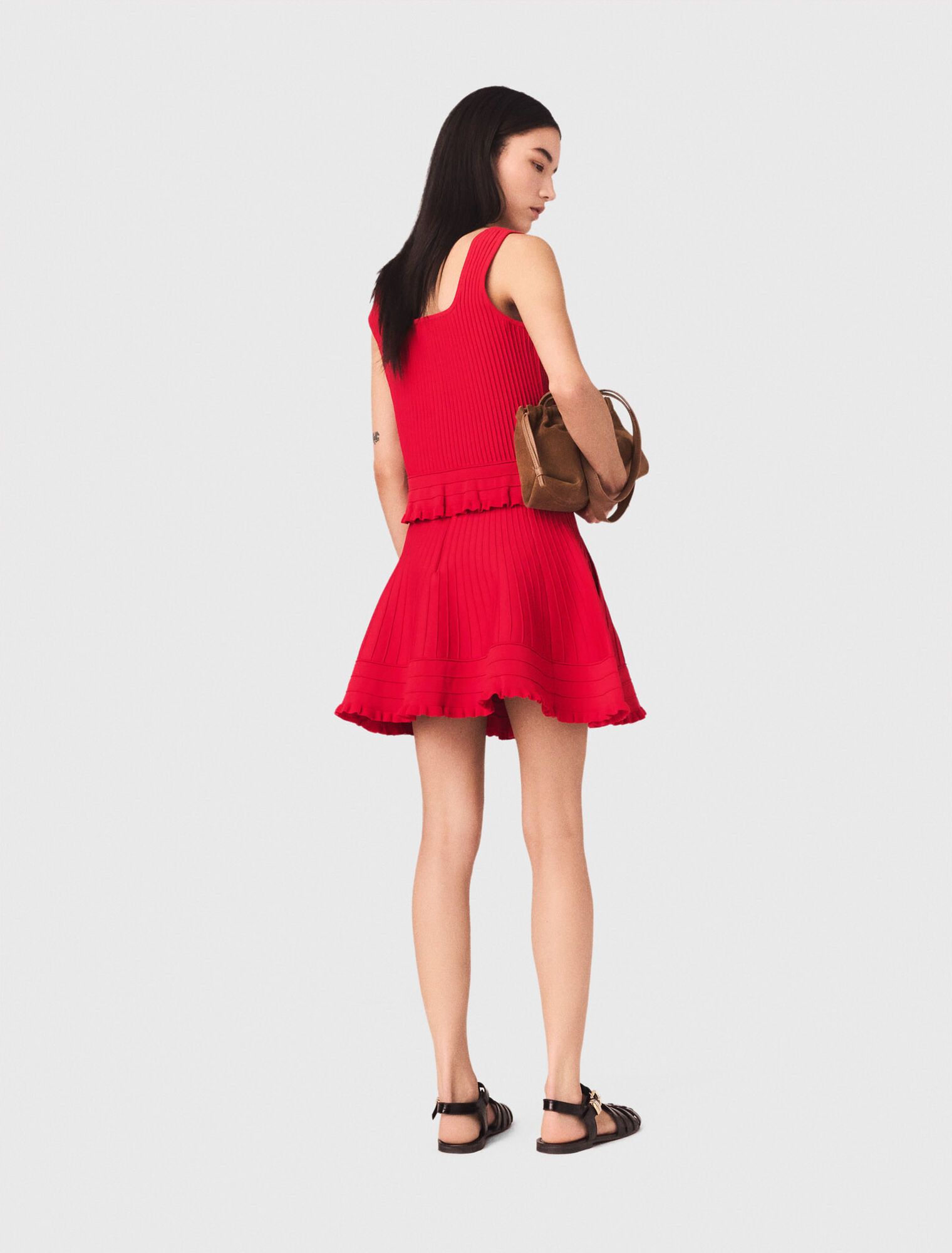 Top en maille avec volants