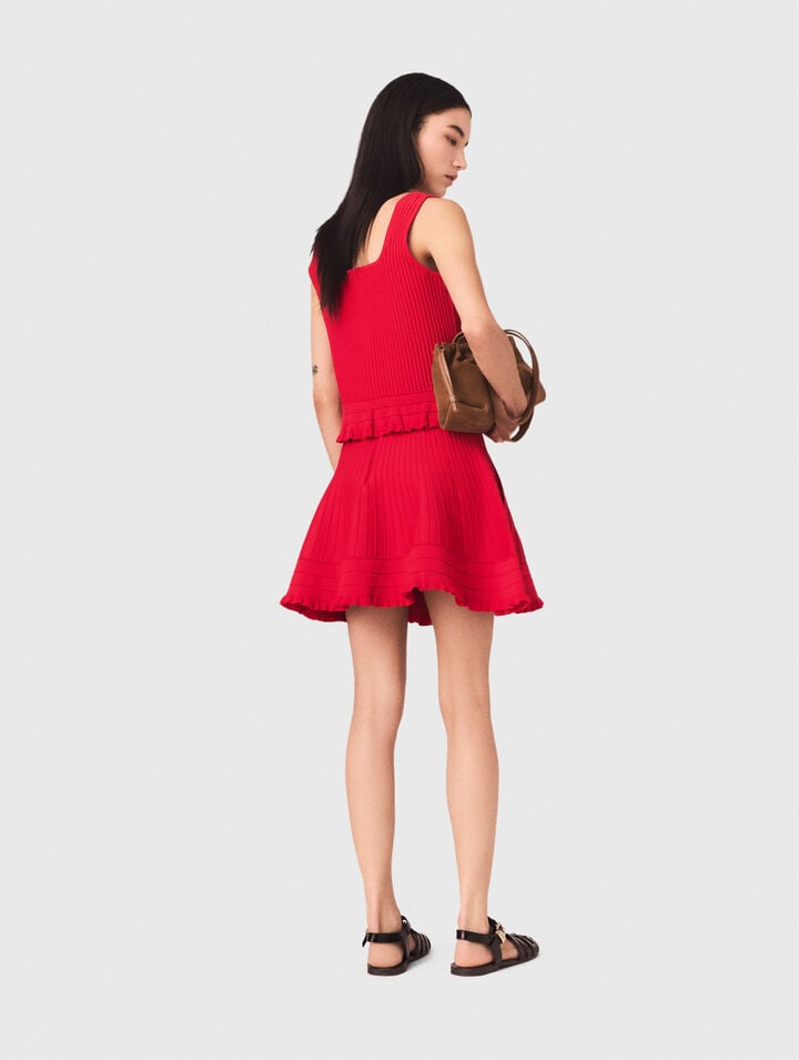 Top en maille avec volants