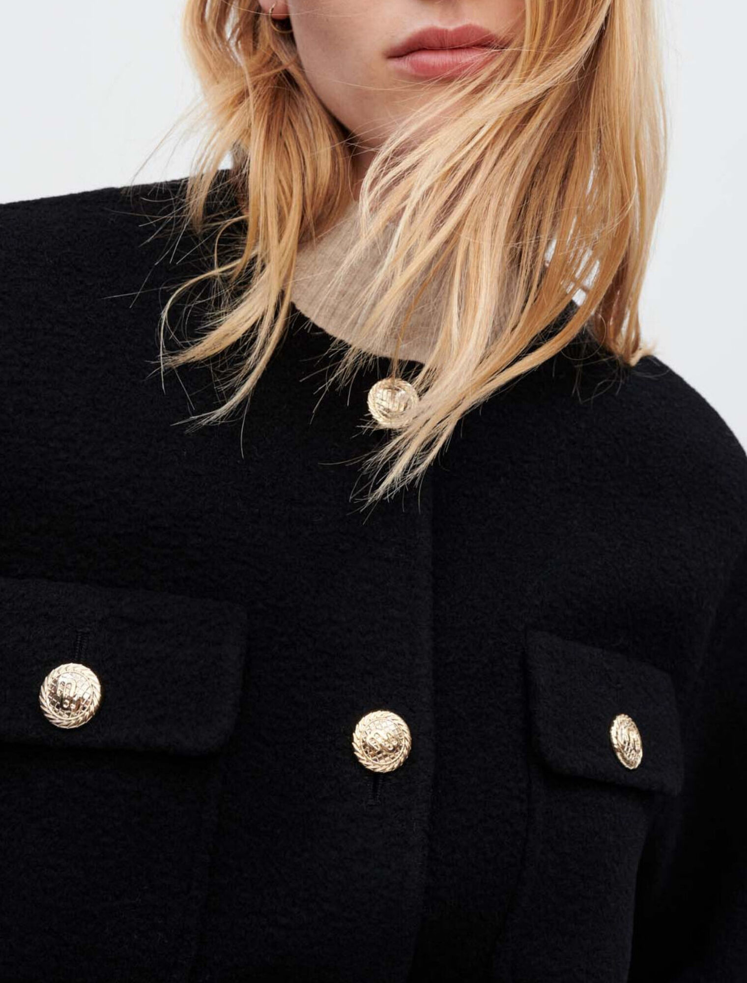 Manteau en double face texturé