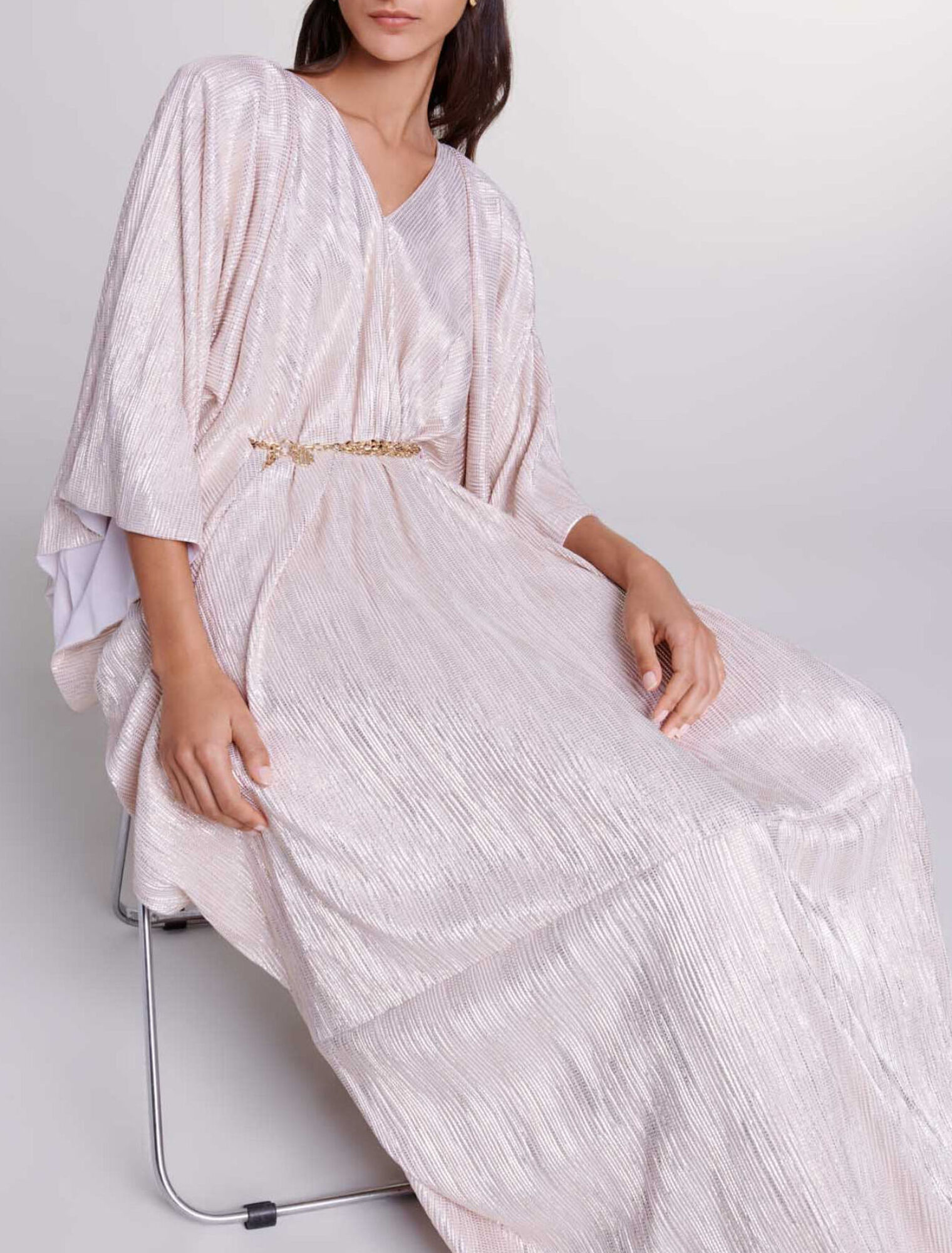 Robe longue à ceinture