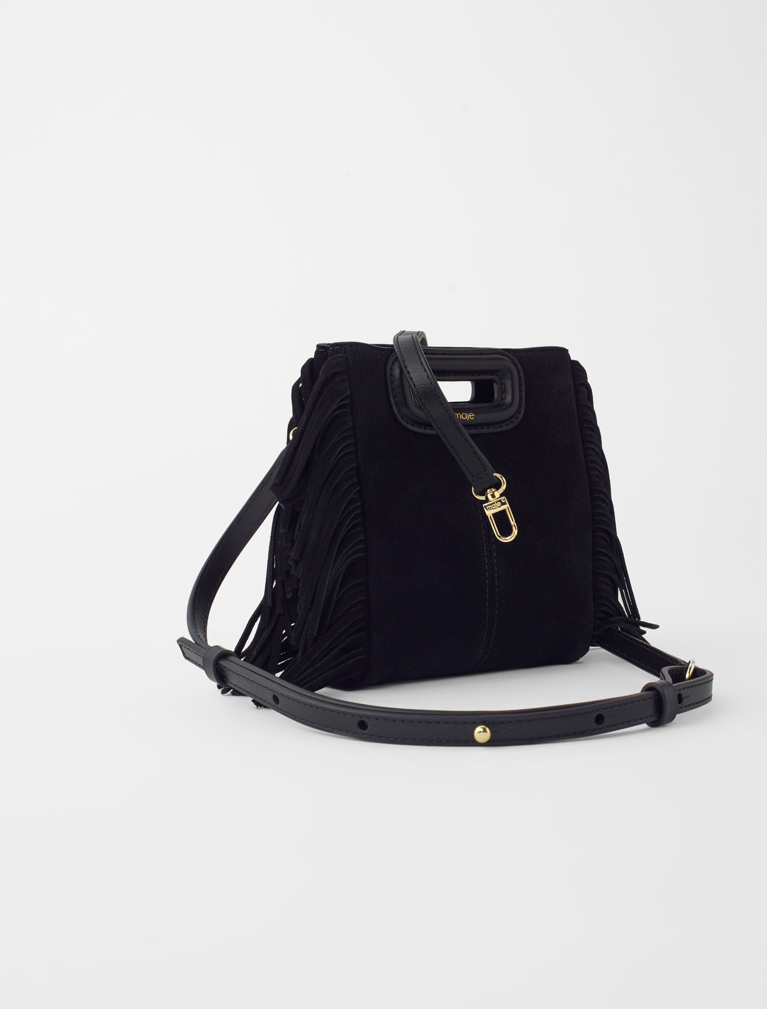 Sac M mini en cuir suède