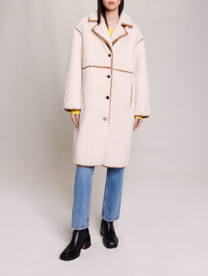 Manteau long patchwork