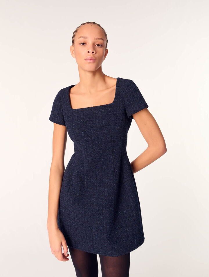Robe courte en tweed