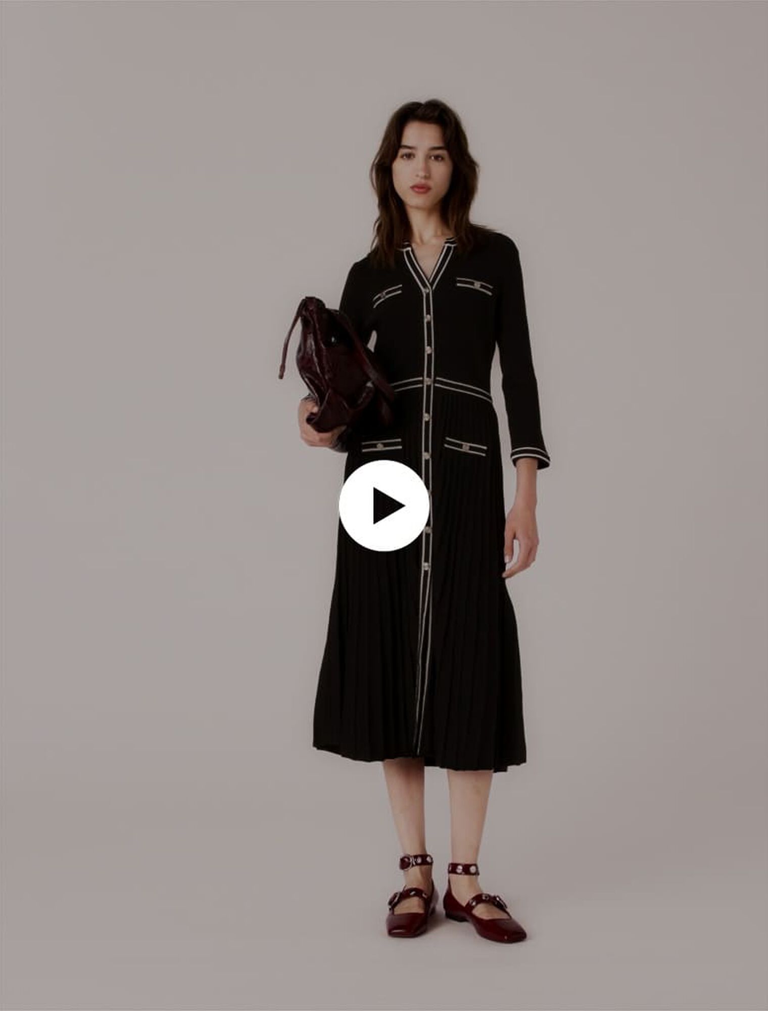 Robe mi-longue en maille