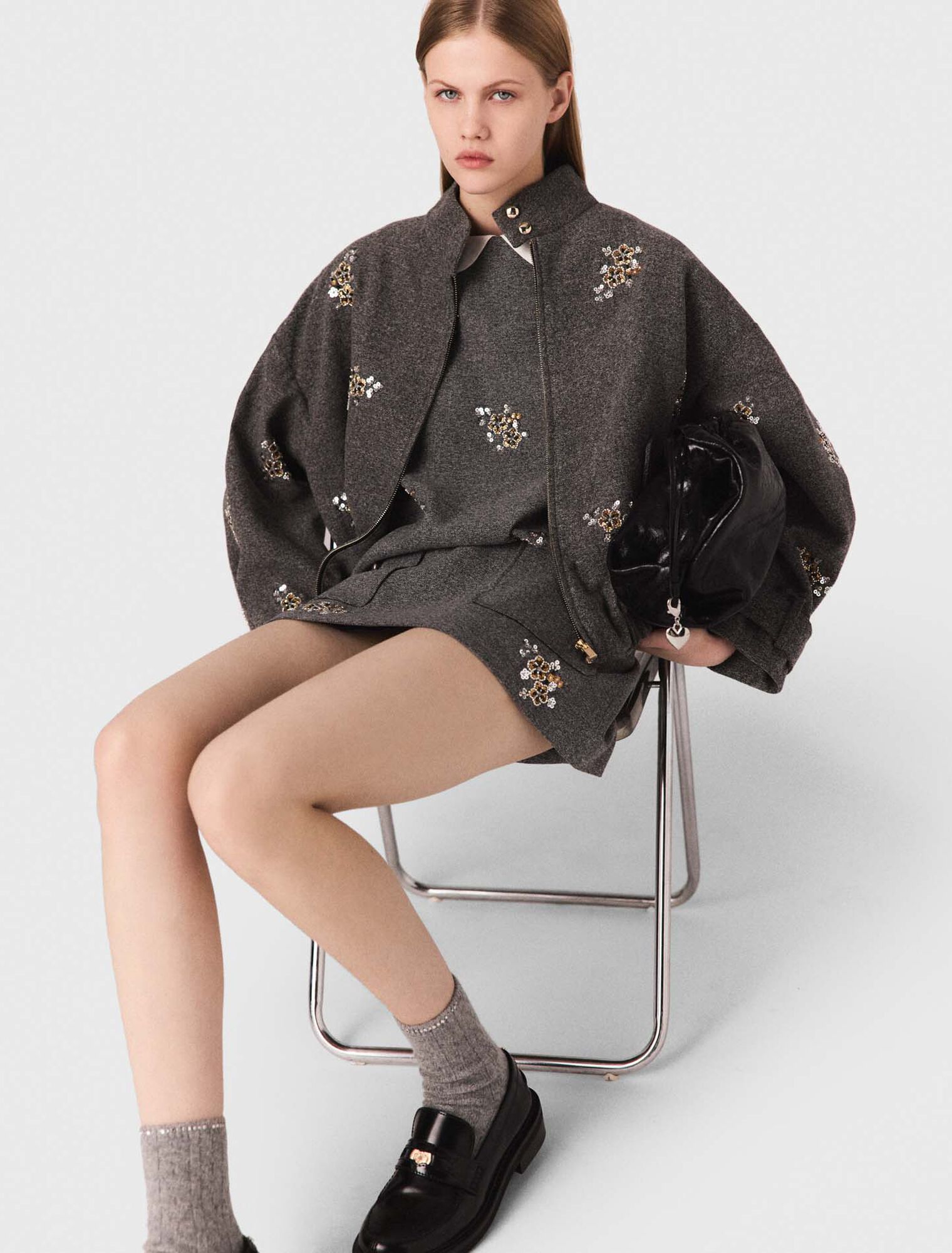 Blouson bombardier brodé