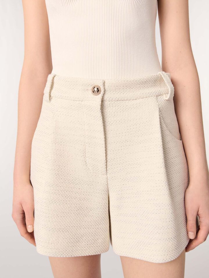 Short en tweed et lurex