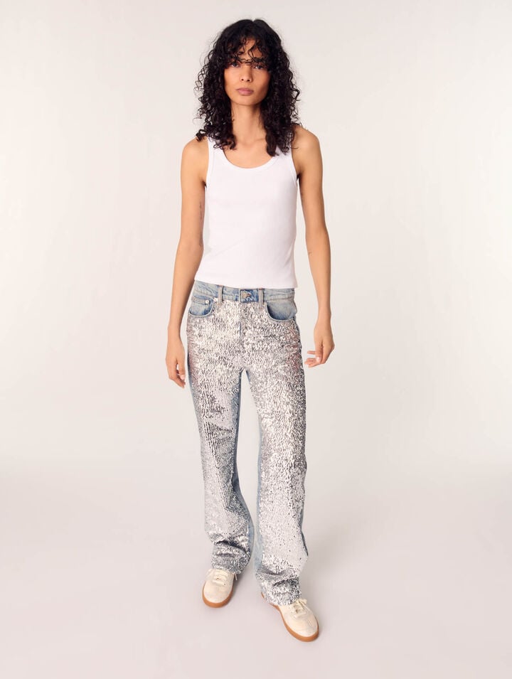 Jean à sequins