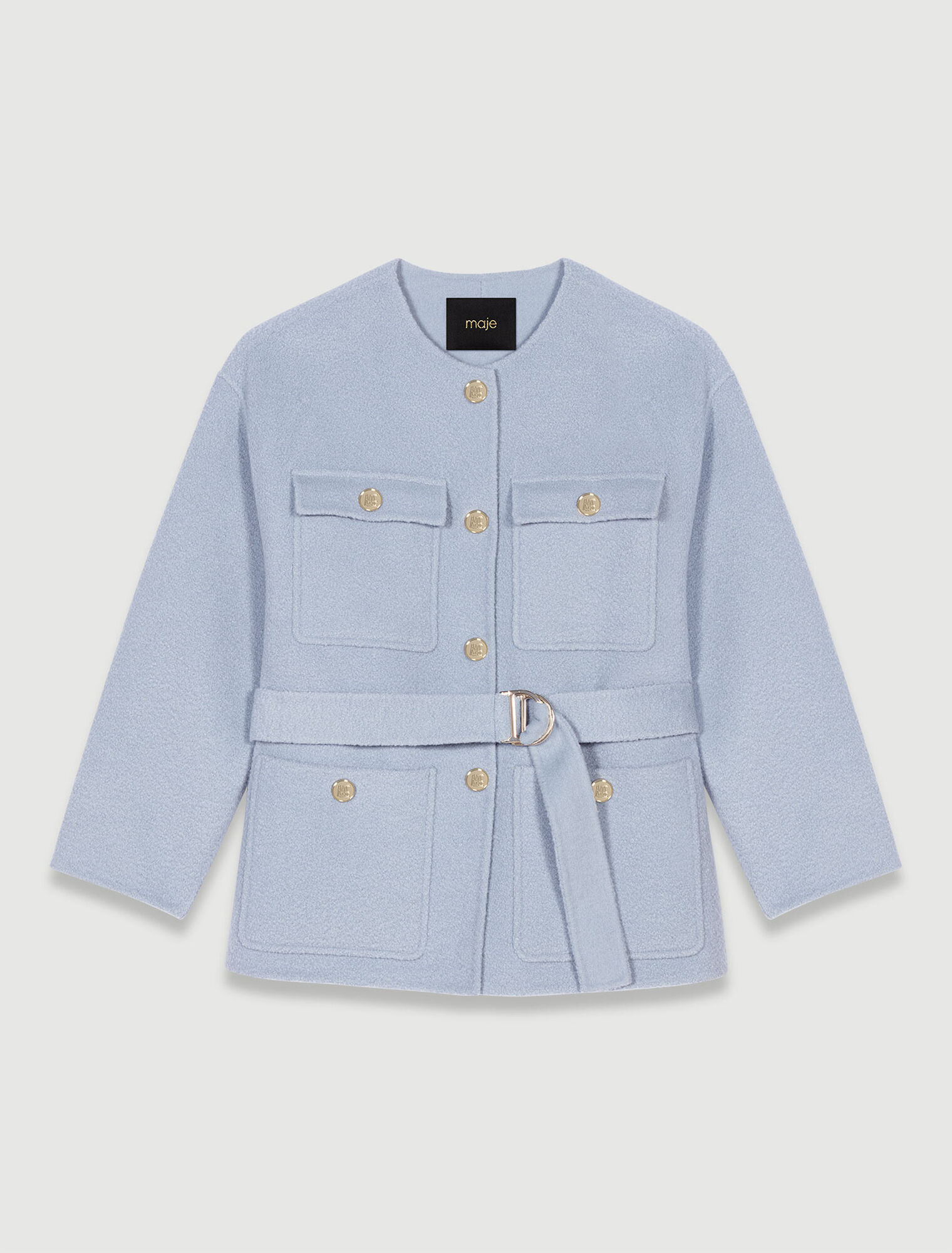 Manteau court ceinturé