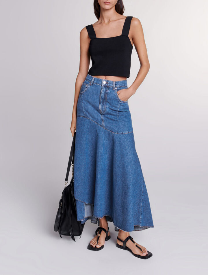 Jupe en denim asymétrique