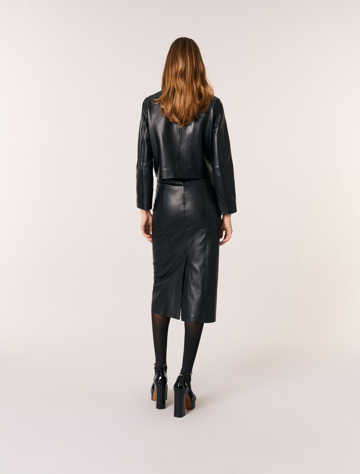 Veste courte en cuir