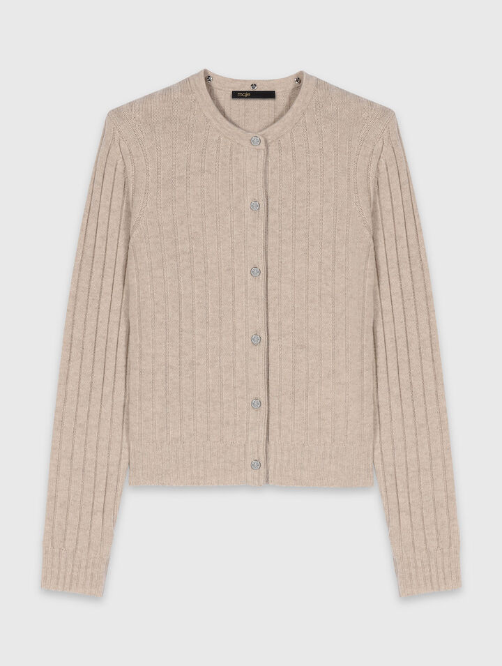 Cardigan avec col perlé amovible