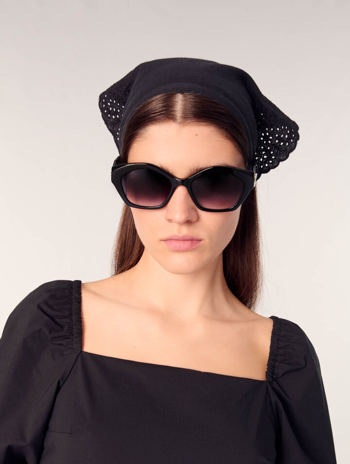 Lunettes cat eye en acétate noir