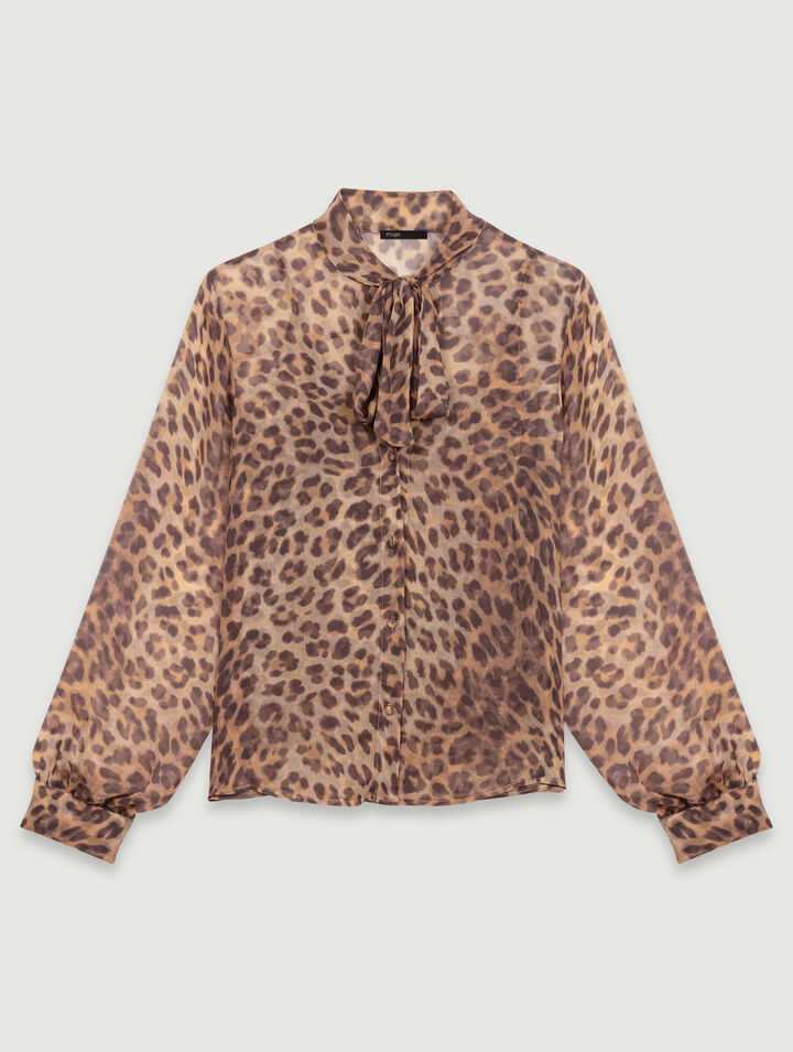 Chemise imprimé col lavallière