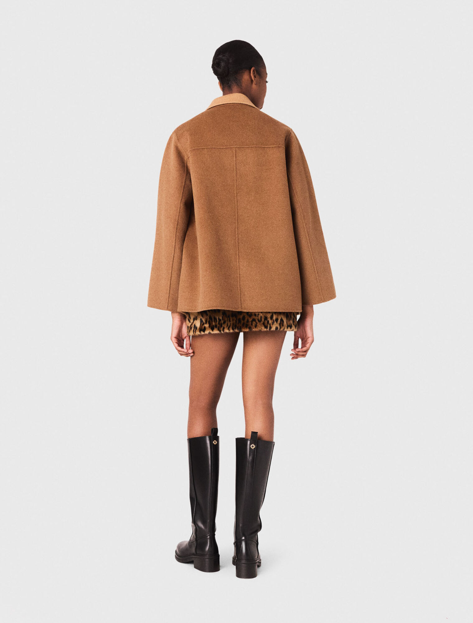 Manteau mi-long double face