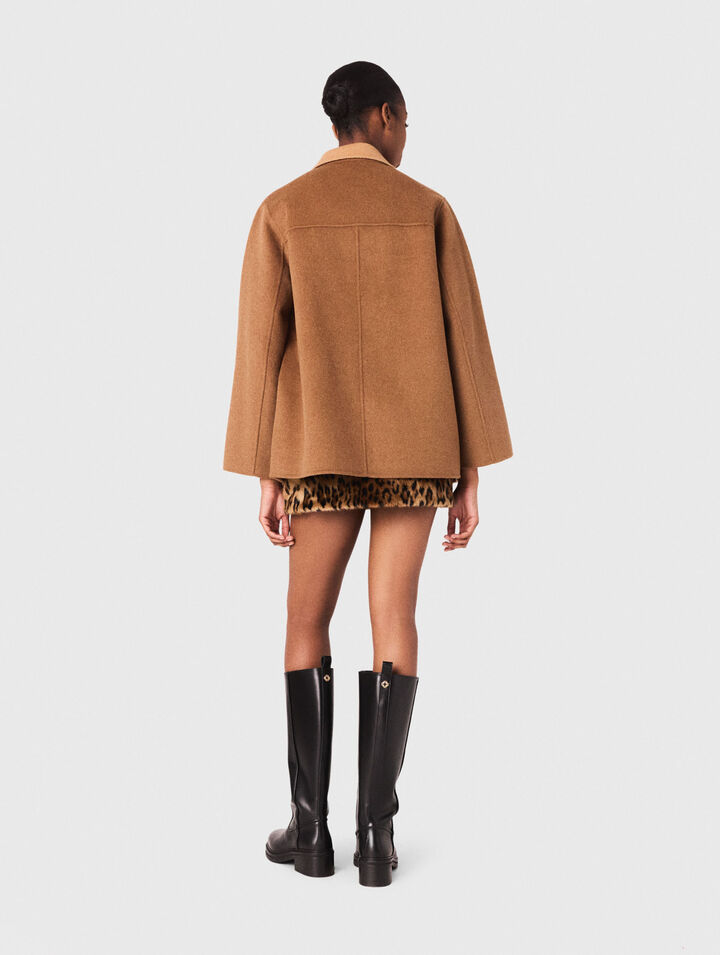 Manteau mi-long double face