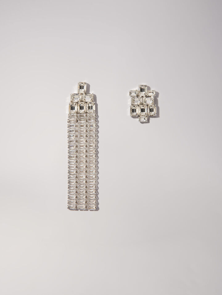 Boucles d'oreilles strass cascade