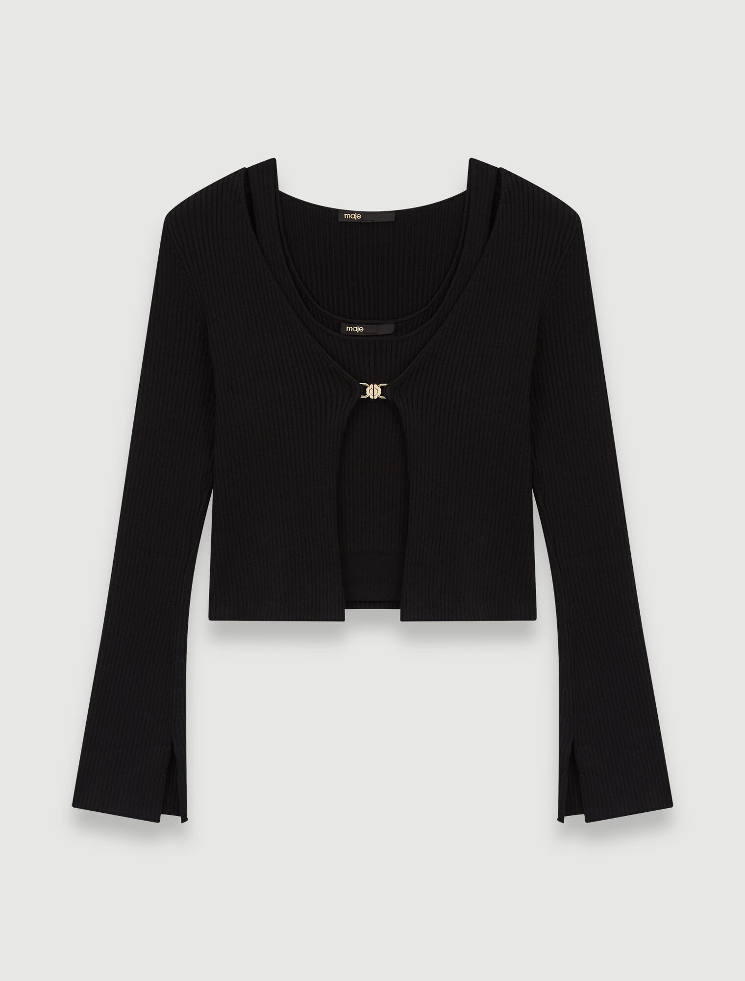 Twin set en maille stretch