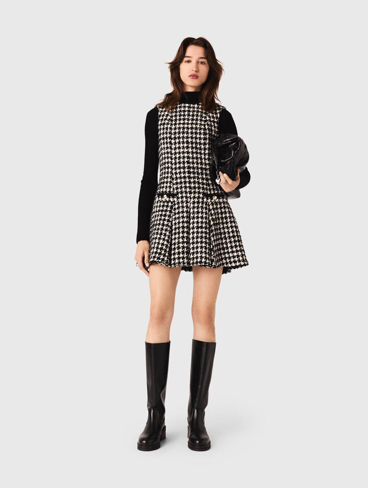 Robe en tweed évasée
