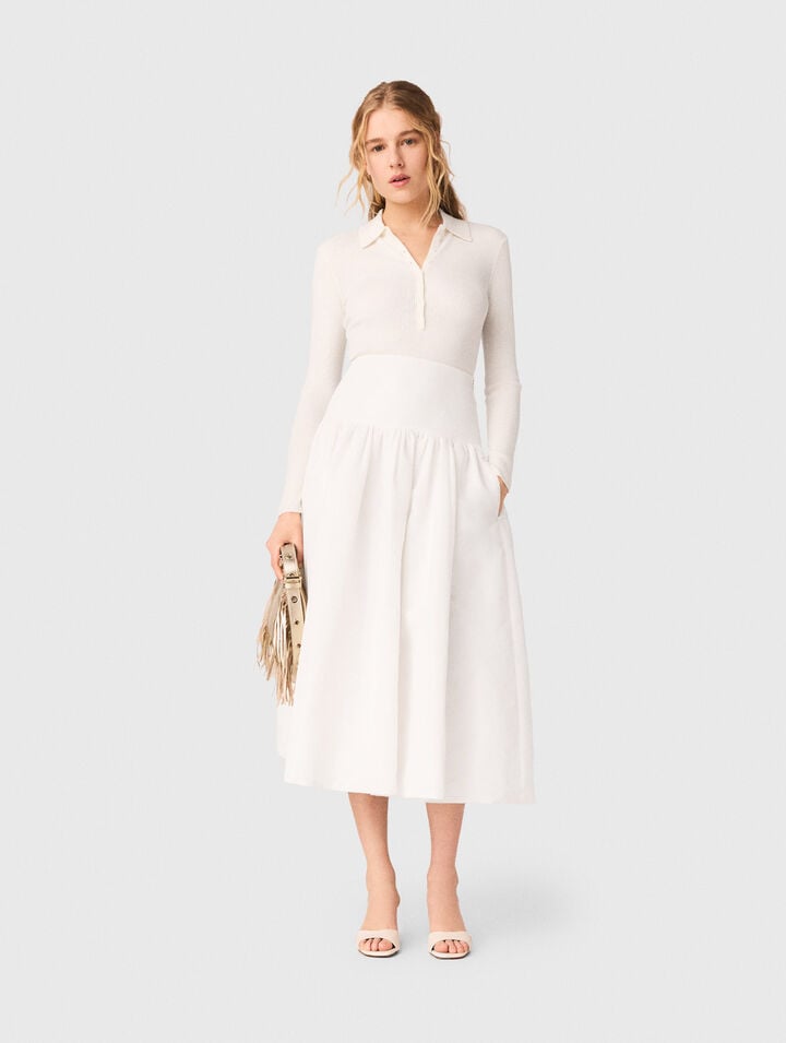 Jupe longue en taffetas