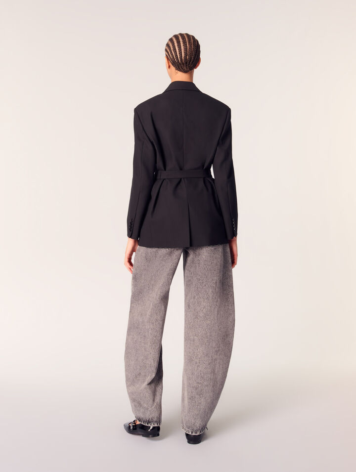 Veste de tailleur à ceinture
