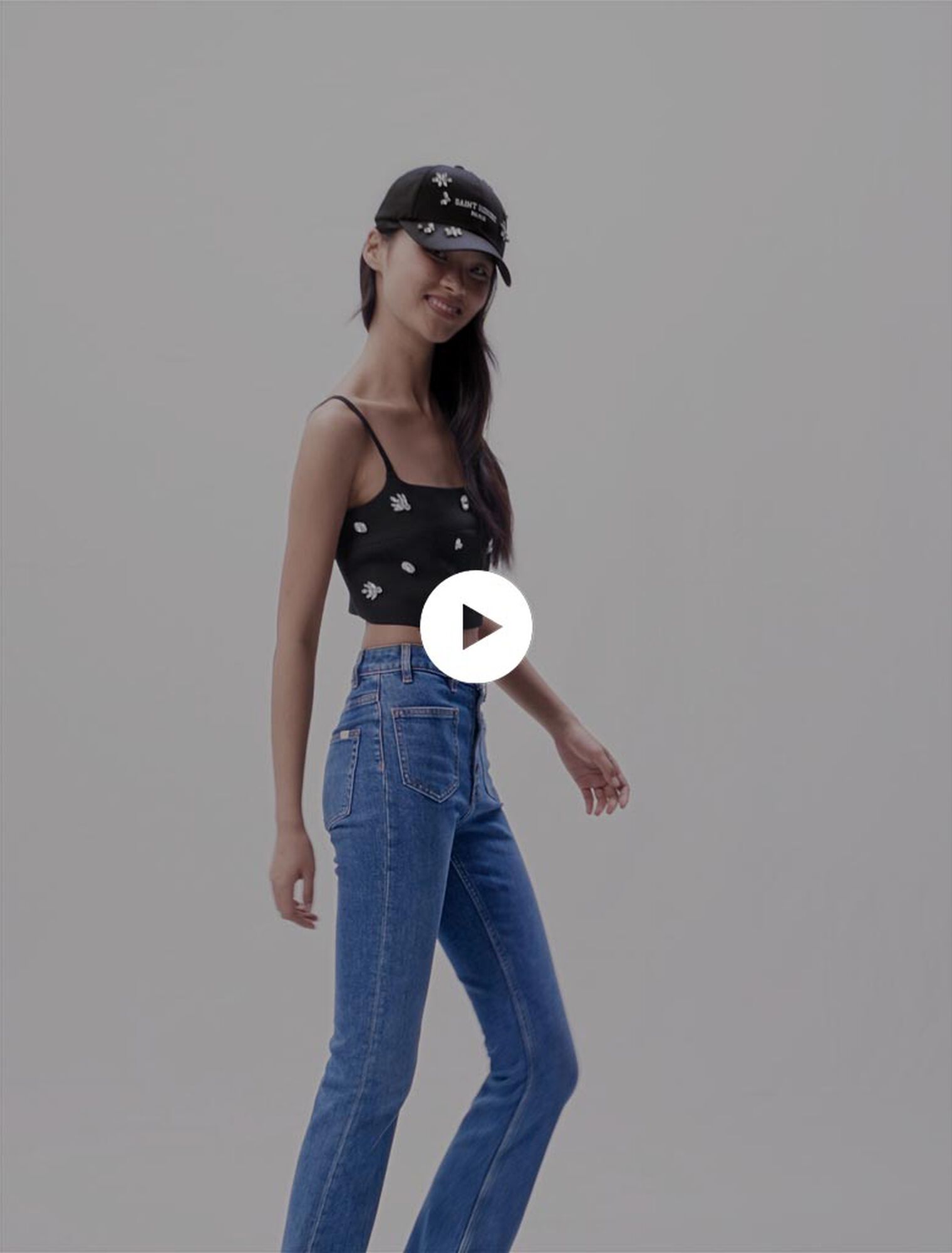 Crop top à strass