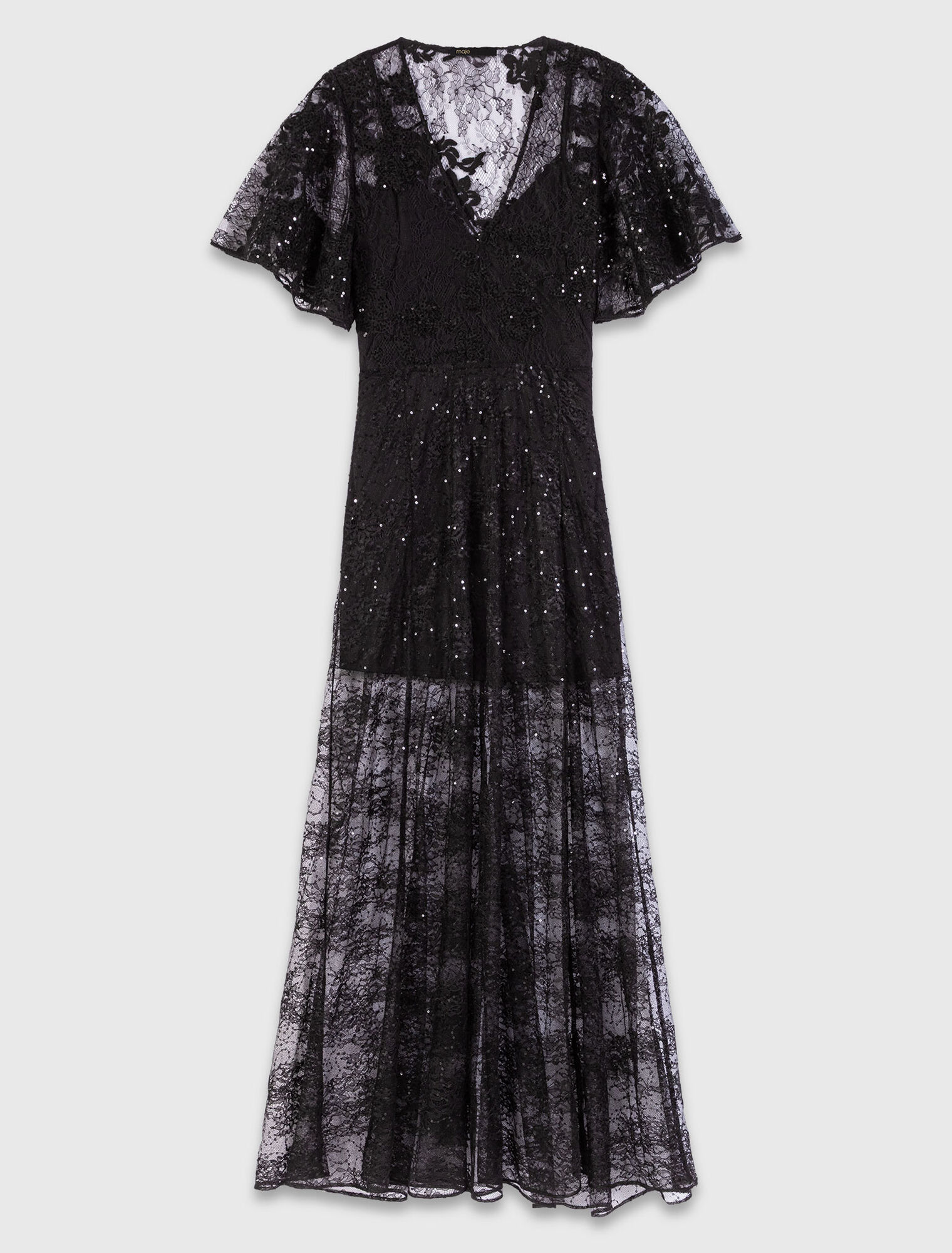 Robe longue en dentelle