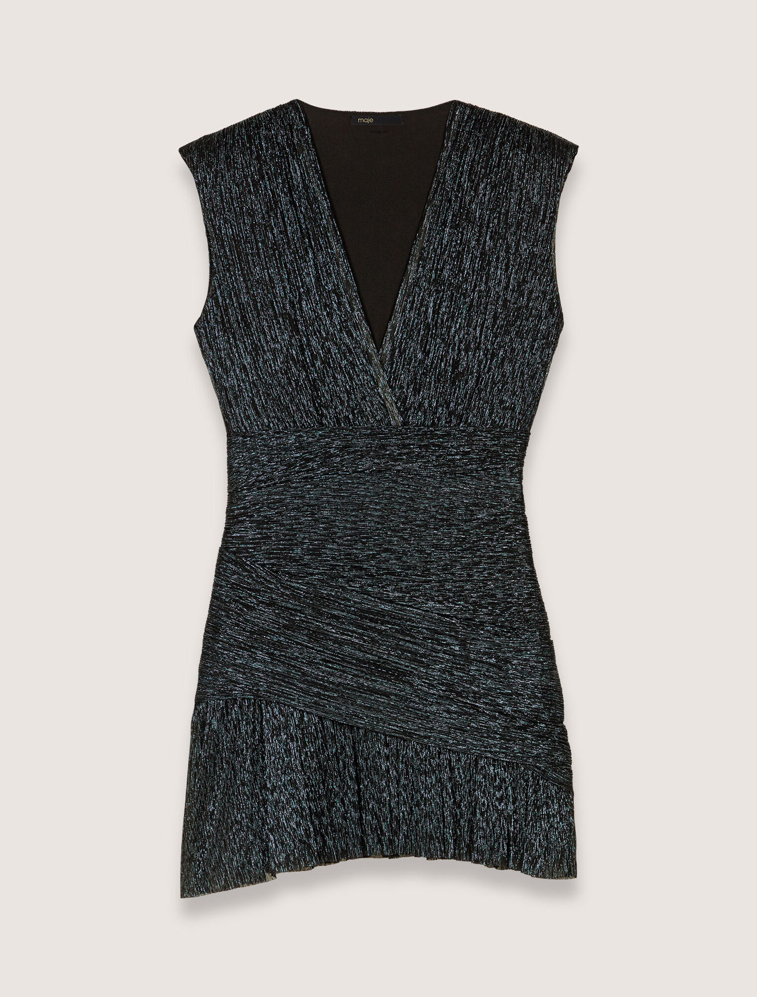 Robe courte métallisée