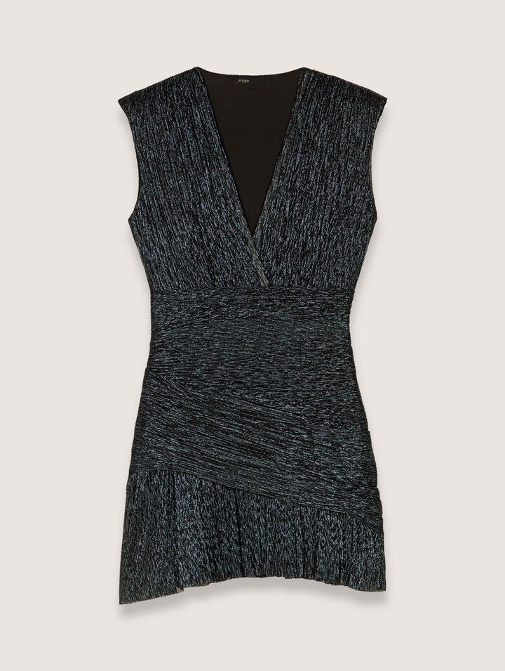 Robe courte métallisée