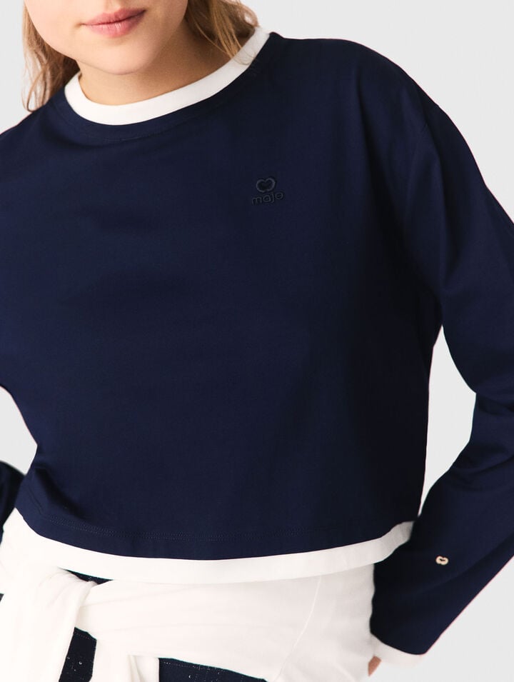 Tee shirt effet superpos&eacute;