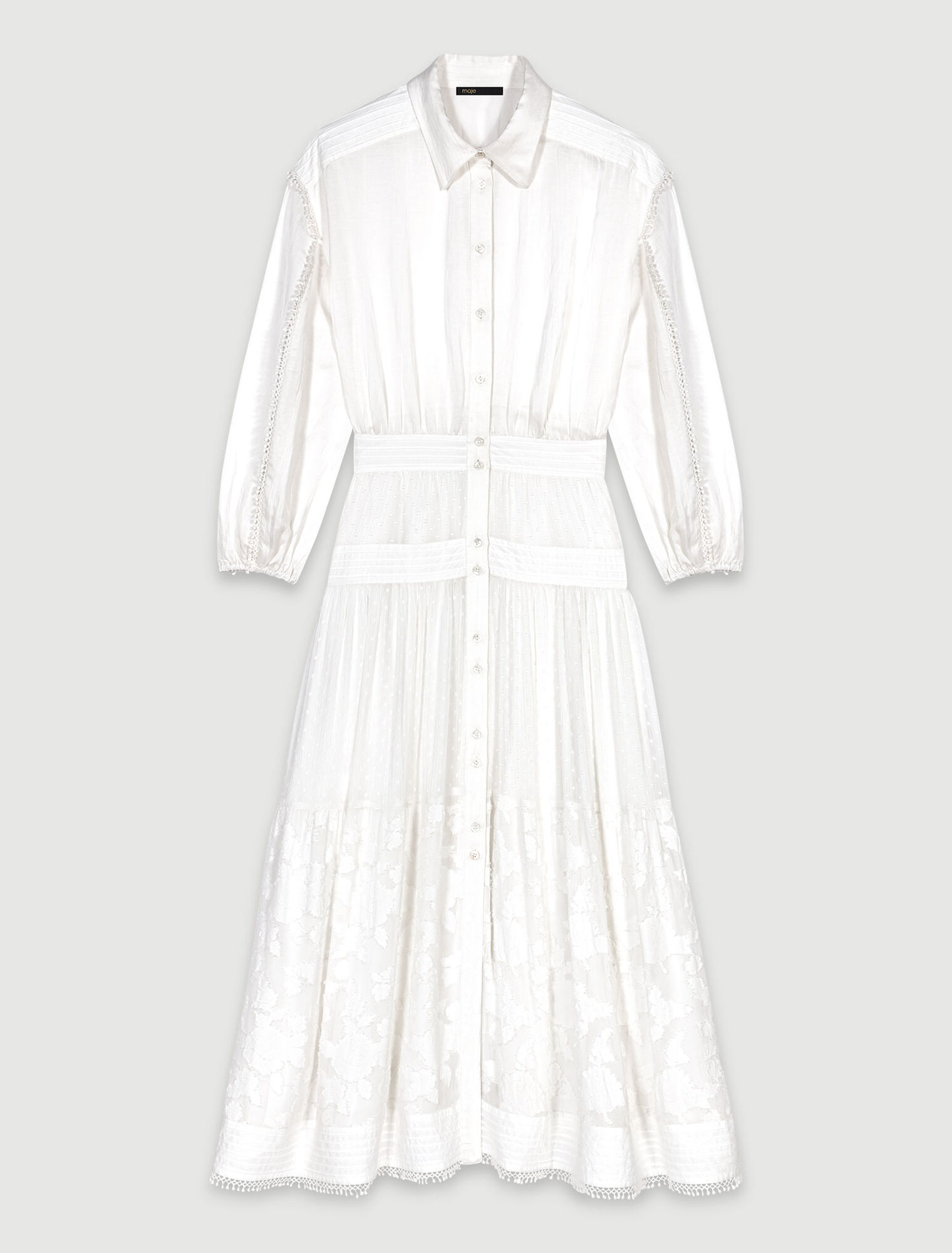 Robe longue en patchwork de coton